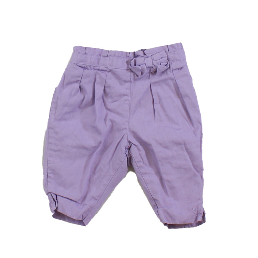 Janie and Jack Girls Purple Pants Size: 0-3 Months Purple