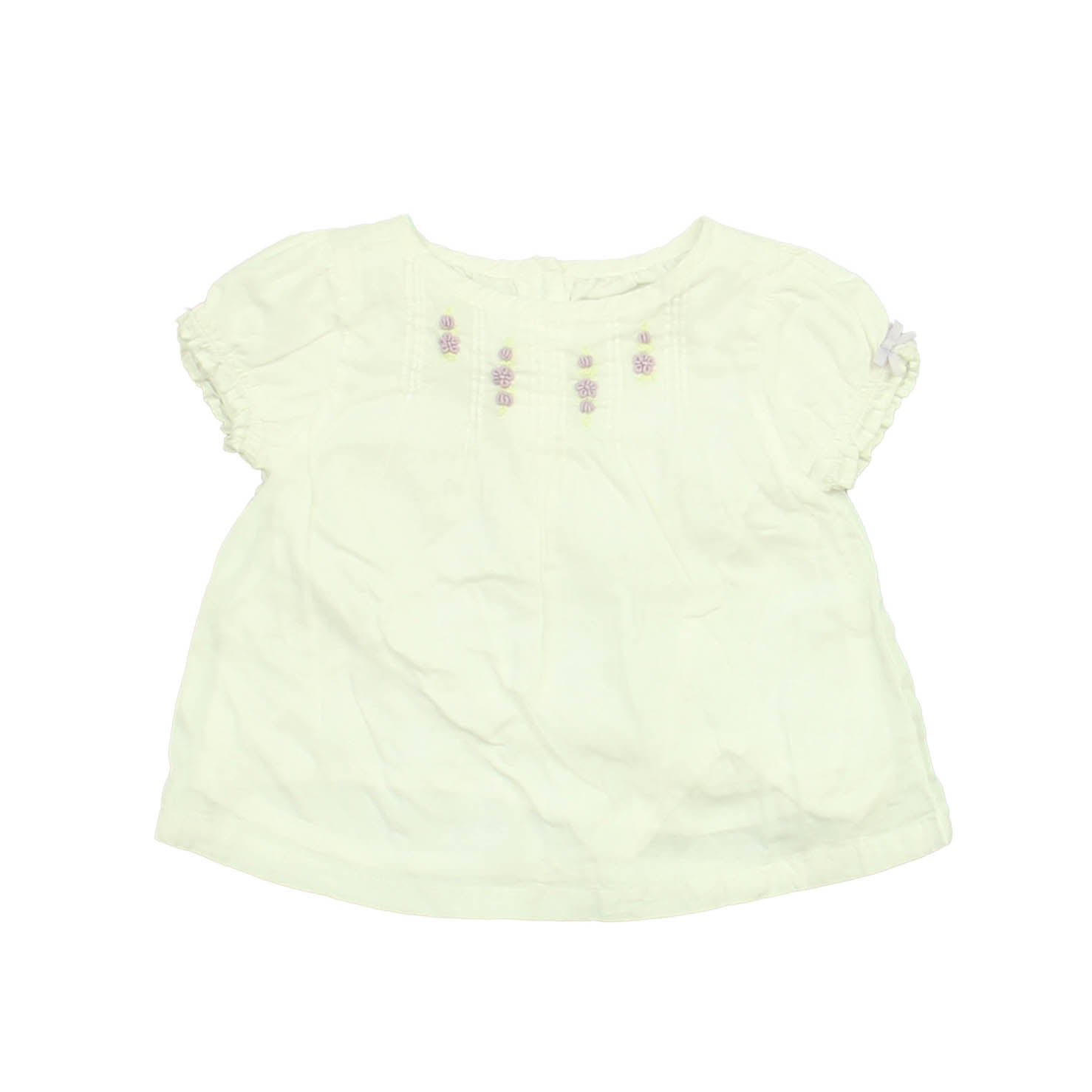 Janie and Jack Girls White Blouse Size: 0-3 Months White