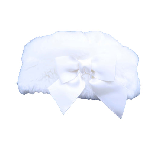 Janie and Jack Girls White Hat Size: 0-3 Months White