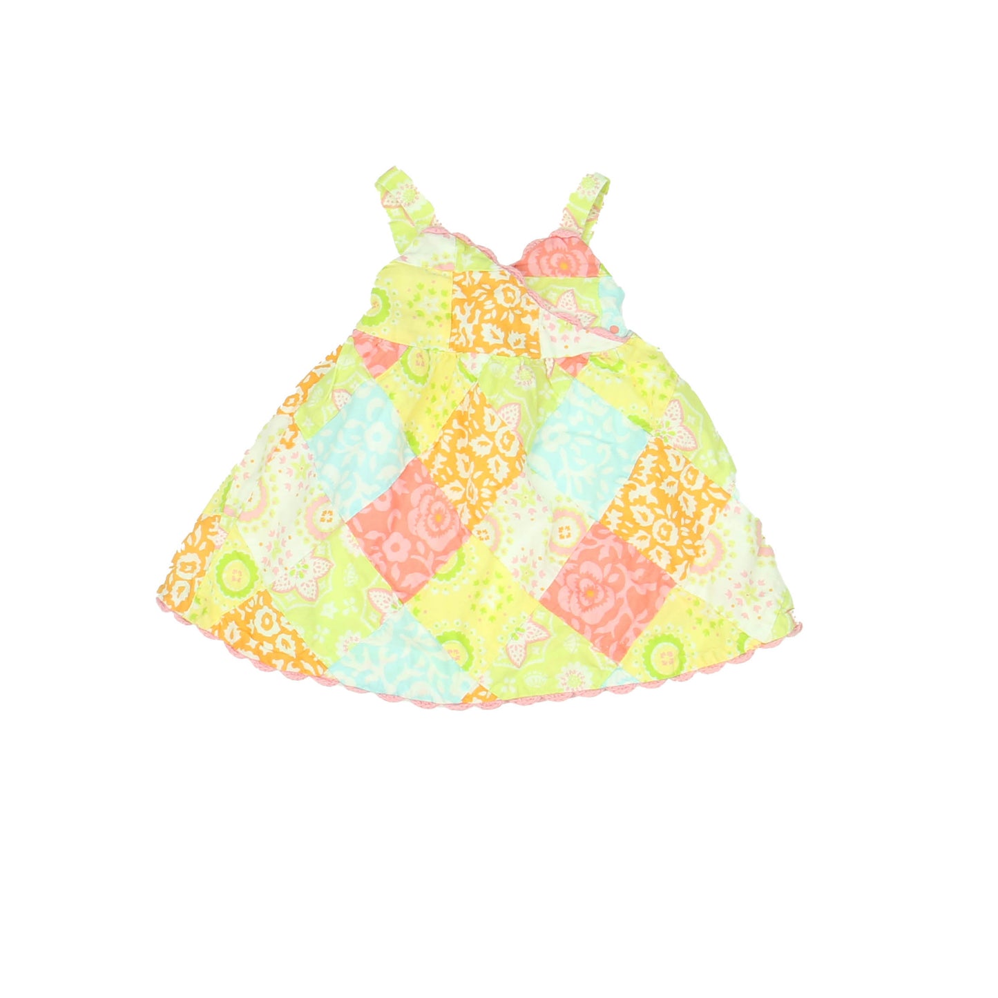 Janie and Jack Girls yellow | Blue | Orange | Green Dress Size: 0-3 Months yellow | Blue | Orange | Green