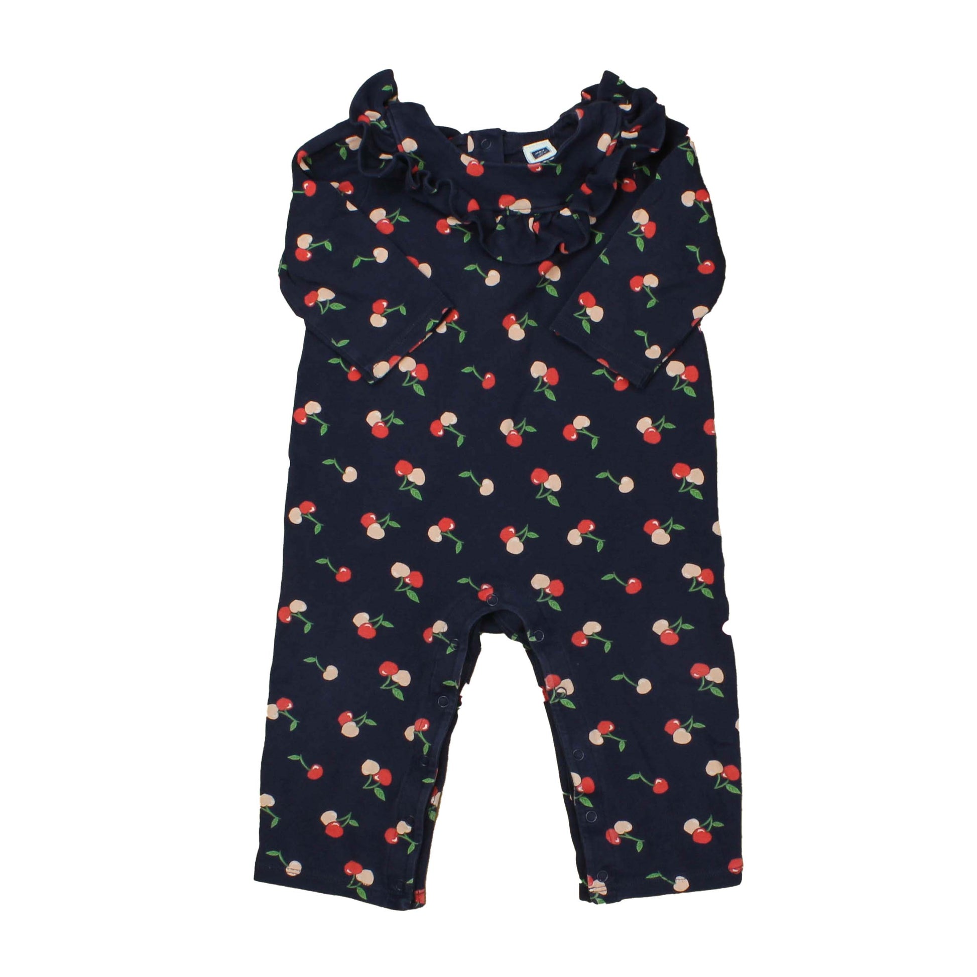 Janie and Jack Girls Blue | Cherries Long Sleeve Outfit Size: 12-18 Months Blue | Cherries