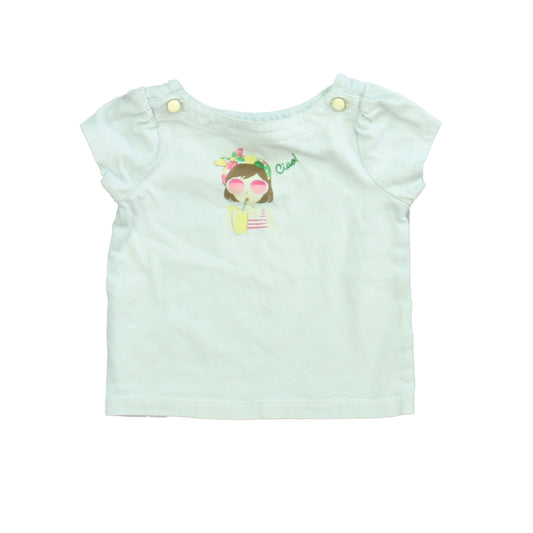Janie and Jack Girls Blue T-Shirt Size: 12-18 Months Blue
