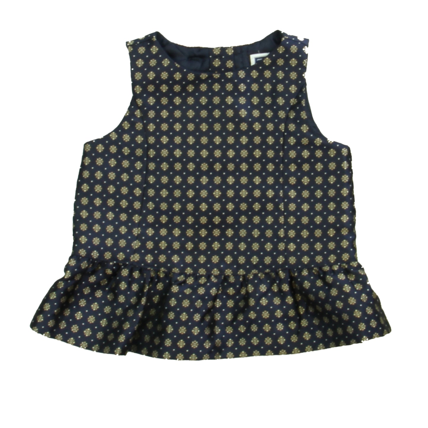 Janie and Jack Girls Navy | Gold Blouse Size: 12-18 Months Navy | Gold