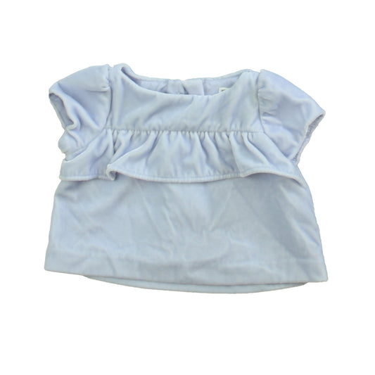 Janie and Jack Girls Periwinkle Short Sleeve Shirt Size: 12-18 Months Periwinkle