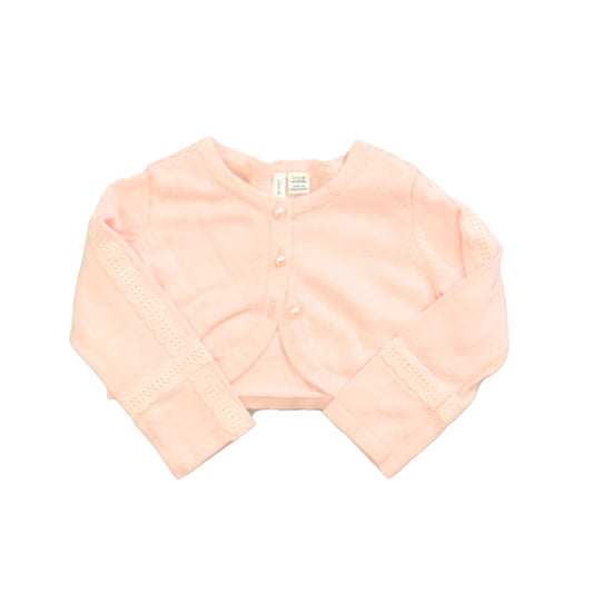 Janie and Jack Girls Pink Cardigan Size: 12-18 Months Pink