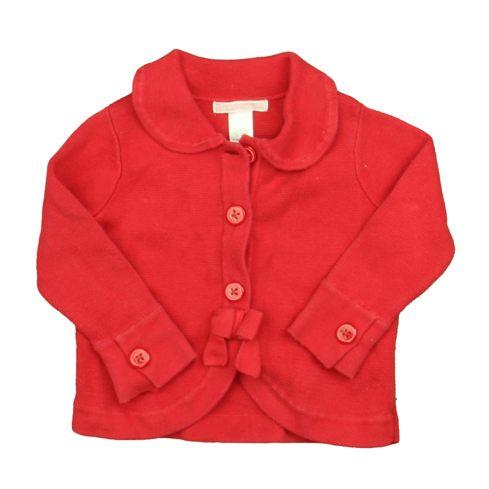 Janie and Jack Girls Red Cardigan Size: 12-18 Months Red
