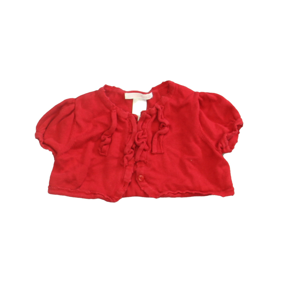 Janie and Jack Girls Red Cardigan Size: 12-18 Months Red