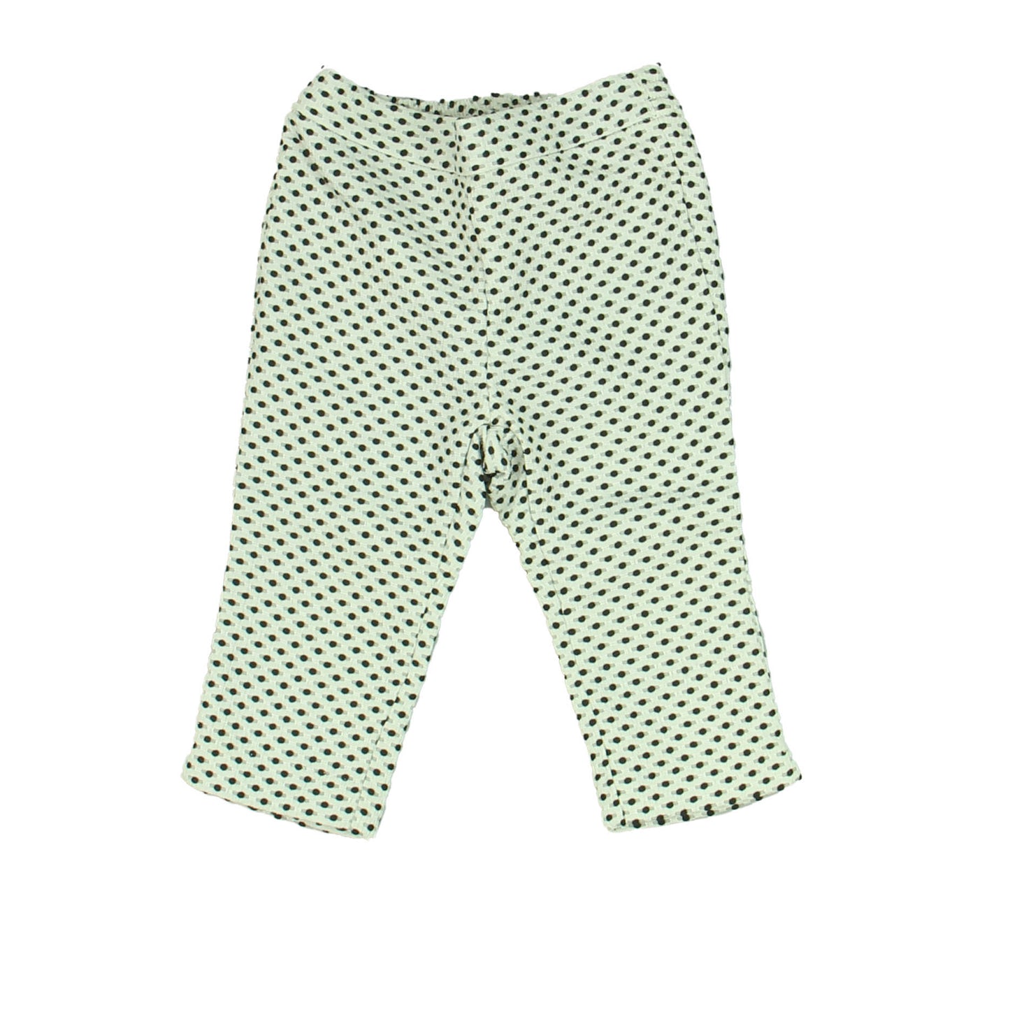 Janie and Jack Girls White | Black Pants Size: 12-18 Months White | Black