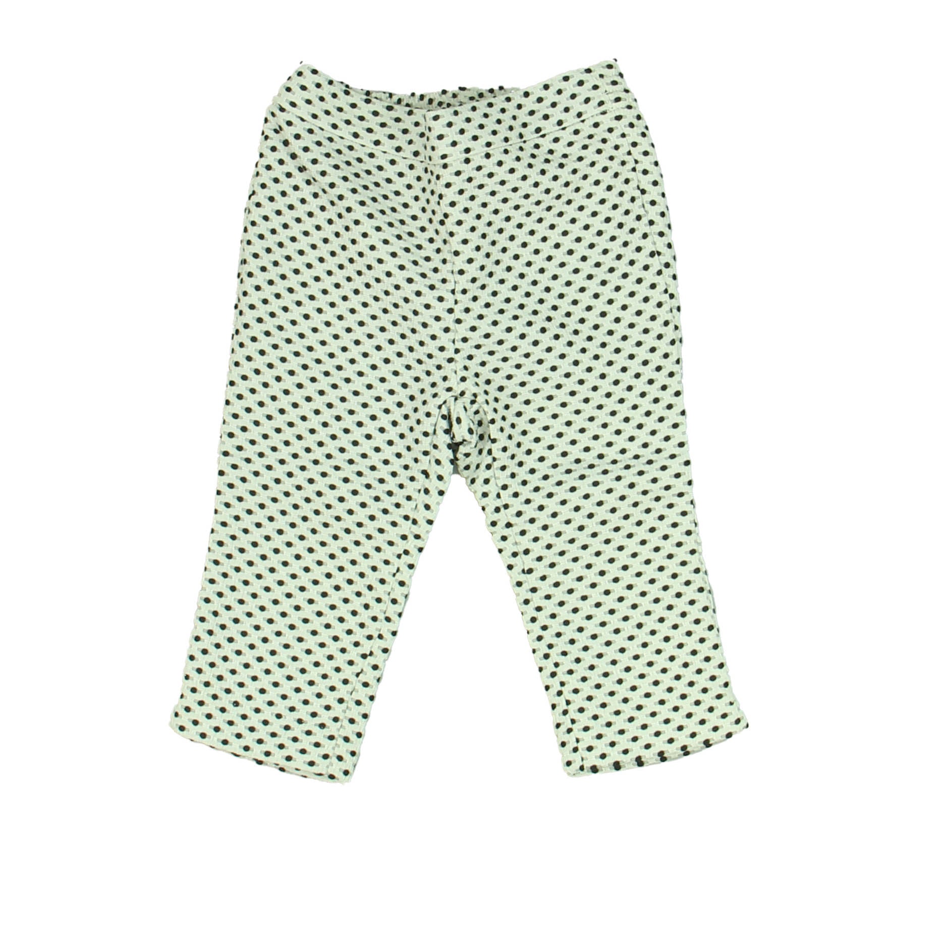 Janie and Jack Girls White | Black Pants Size: 12-18 Months White | Black