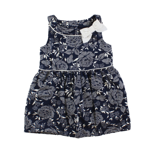 Janie and Jack Girls Blue | White | Floral Dress Size: 18-24 Months Blue | White | Floral