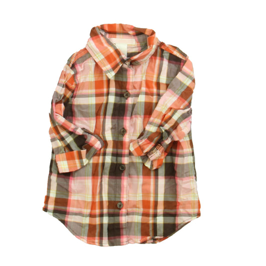 Janie and Jack Girls Brown | Orange | Pink Blouse Size: 18-24 Months Brown | Orange | Pink