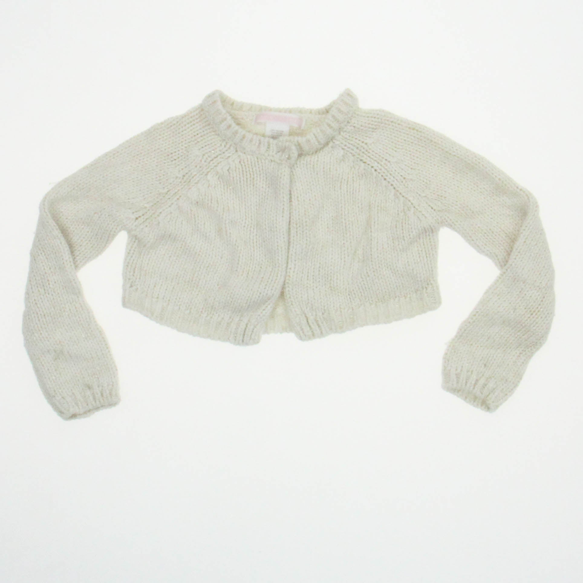 Janie and Jack Girls Ivory | Gold Cardigan Size: 18-24 Months Ivory | Gold