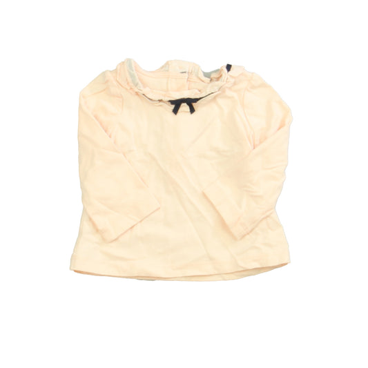 Janie and Jack Girls PInk | Black Long Sleeve T-Shirt Size: 3-6 Month PInk | Black