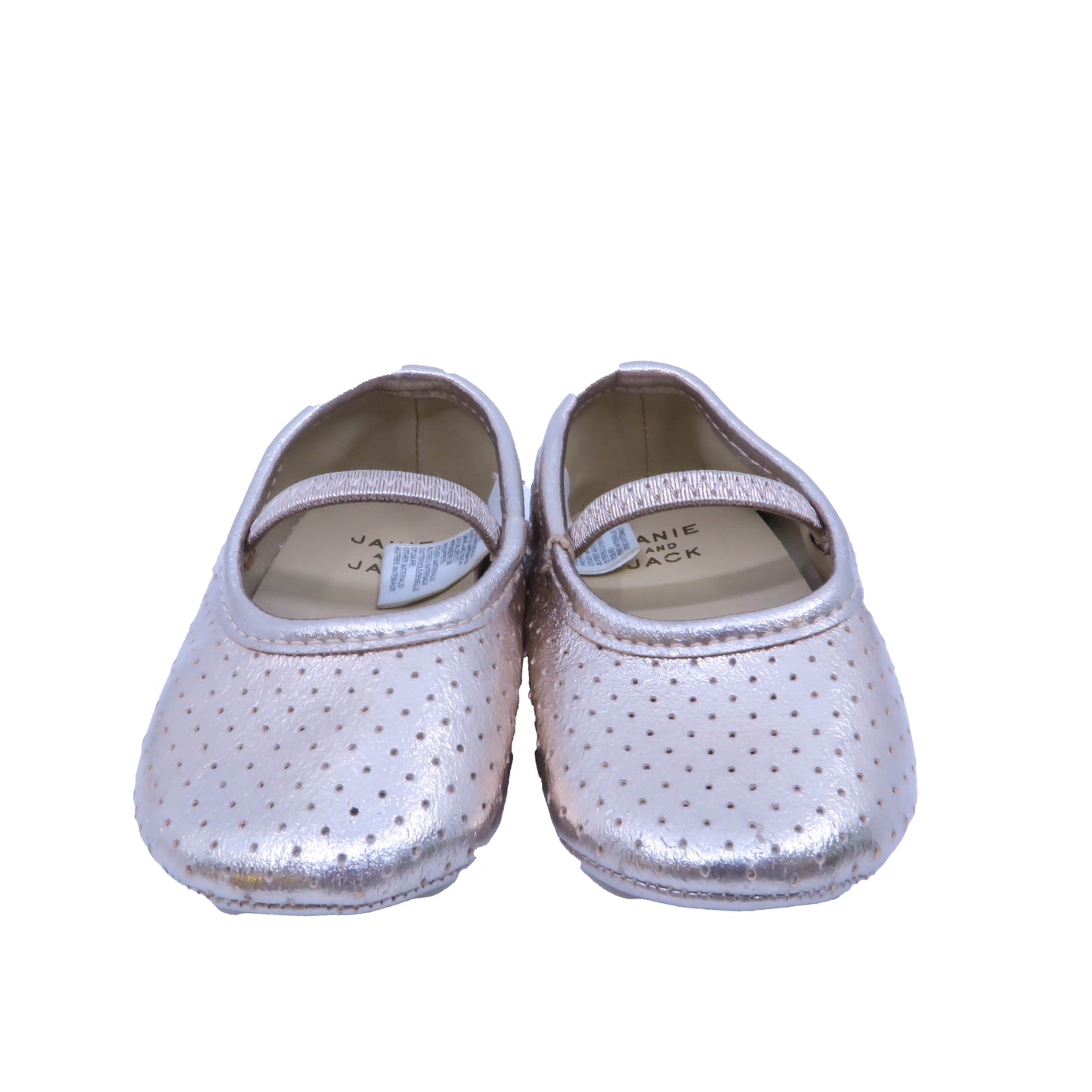 Janie and Jack Girls Gold Booties Size: 3-6 Months