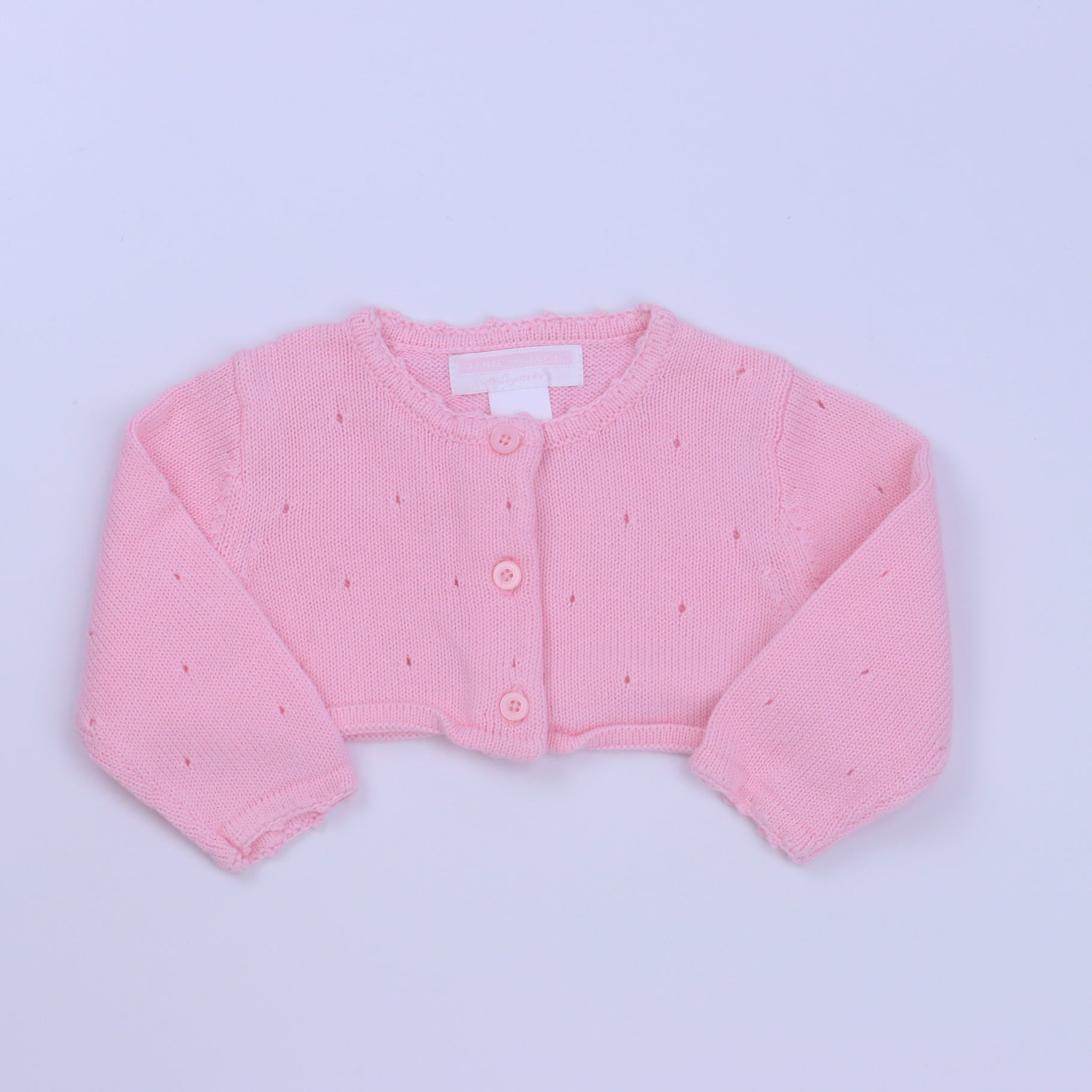 Janie and Jack Girls Pink Cardigan Size: 3-6 Months Pink