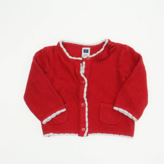 Janie and Jack Girls Red Cardigan Size: 3-6 Months Red