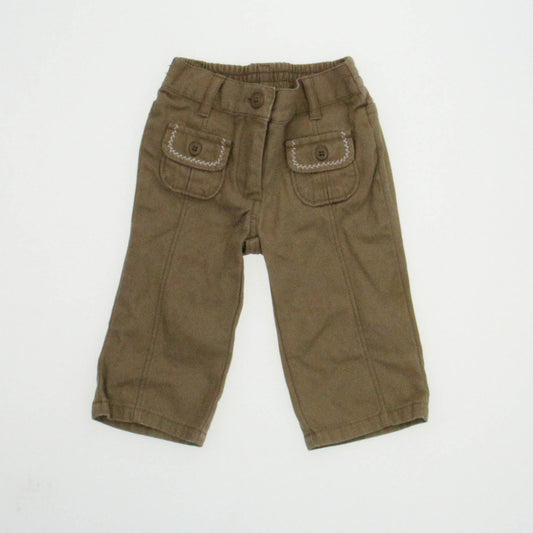 Janie and Jack Girls Tan Pants Size: 3-6 Months Tan