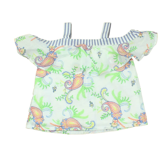 Janie and Jack Girls White | Green | Pink | Blue Blouse Size: 3-6 Months White | Green | Pink | Blue