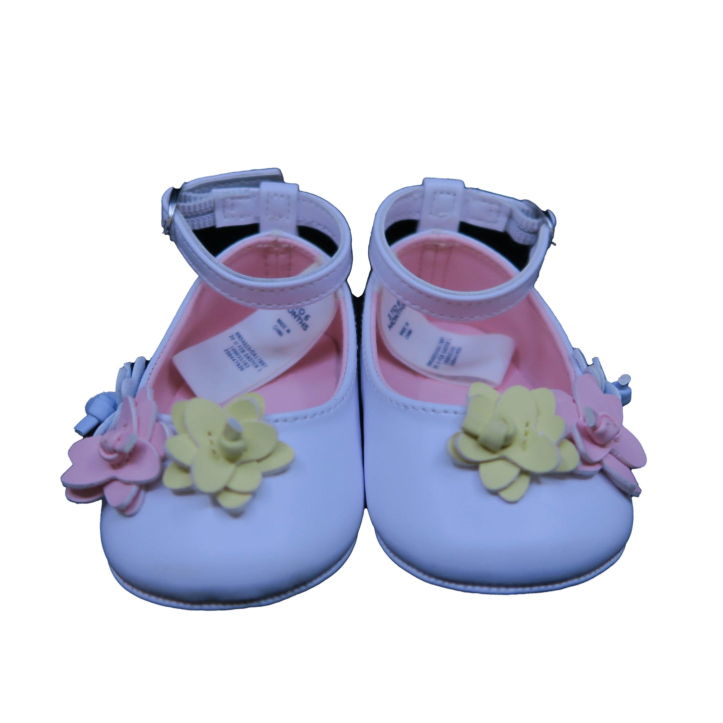 Janie and Jack Girls White | Pink | Yellow Floral Shoes Size: 3-6 Months White | Pink | Yellow Floral