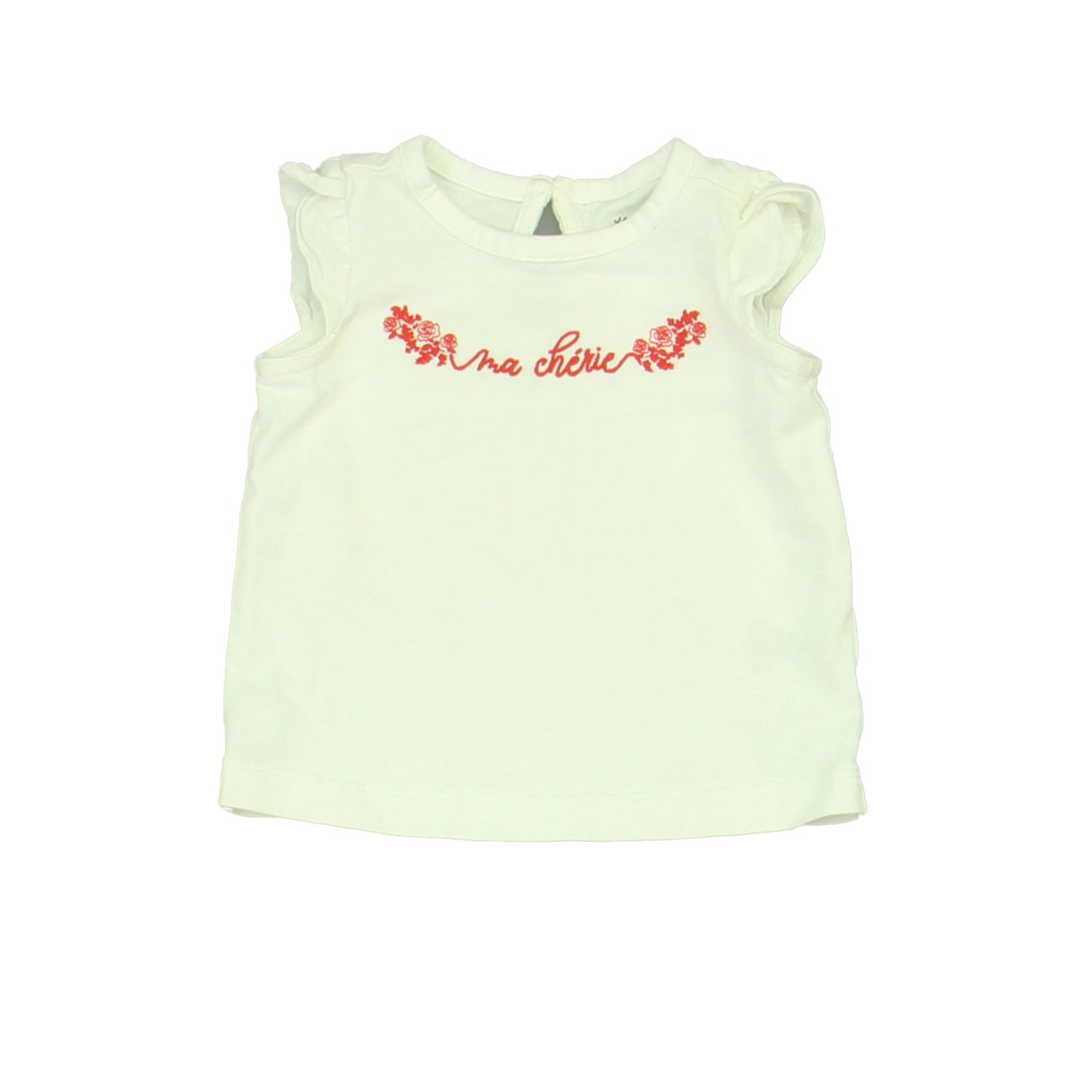 Janie and Jack Girls White | Red T-Shirt Size: 3-6 Months White | Red