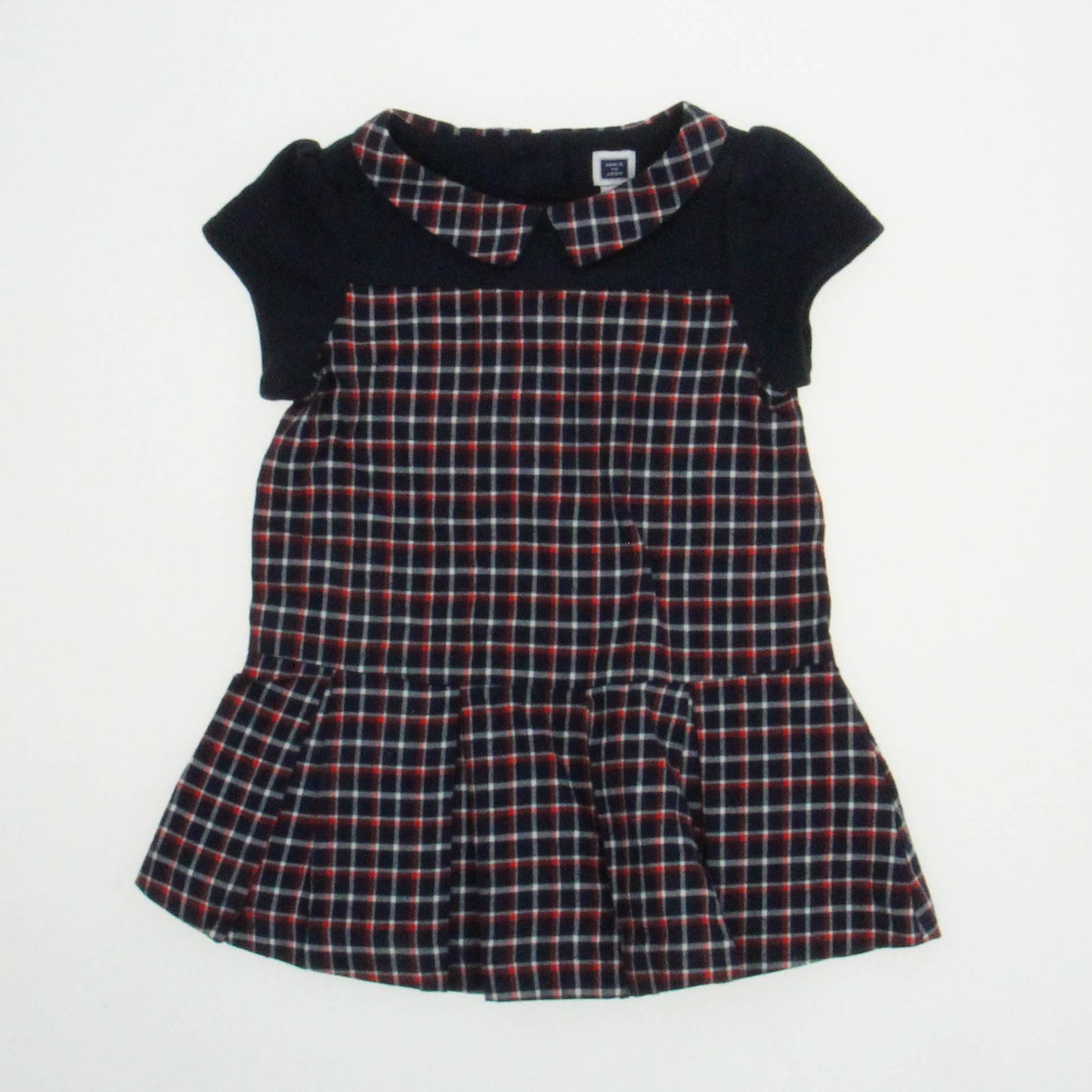 Janie and Jack Girls Blue | Red | Plaid Dress Size: 6-12 Months Blue | Red | Plaid