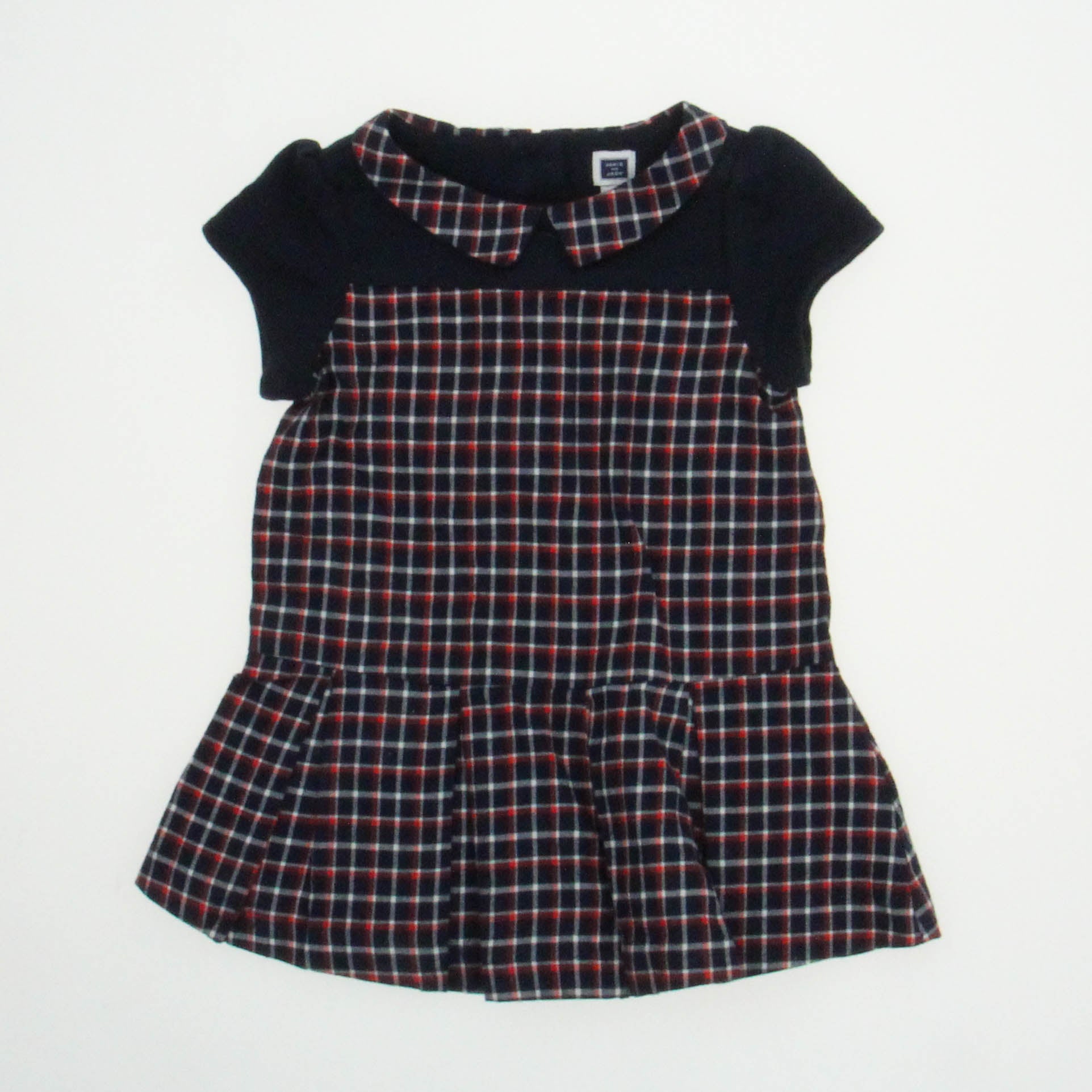 Janie and Jack Girls Blue | Red | Plaid Dress Size: 6-12 Months Blue | Red | Plaid
