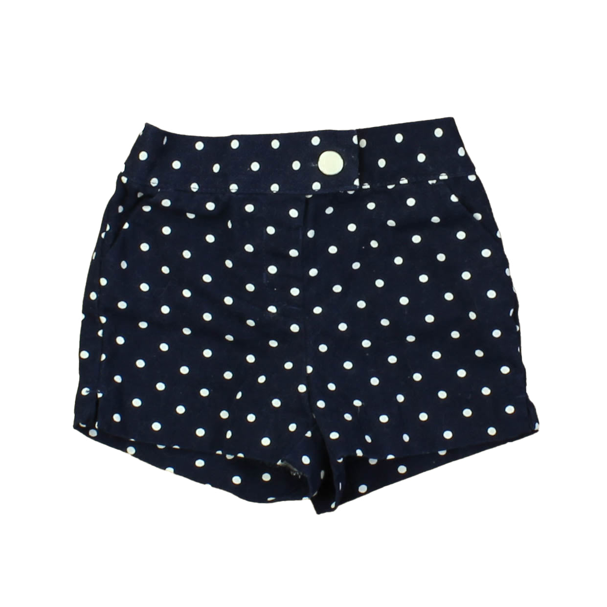 Janie and Jack Girls Blue | White | Polka Dots Shorts Size: 6-12 Months Blue | White | Polka Dots