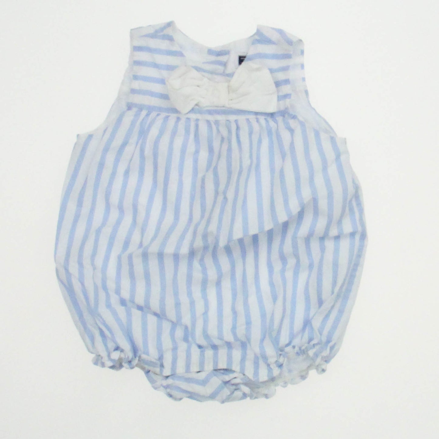 Janie and Jack Girls Blue | White Romper Size: 6-12 Months Blue | White