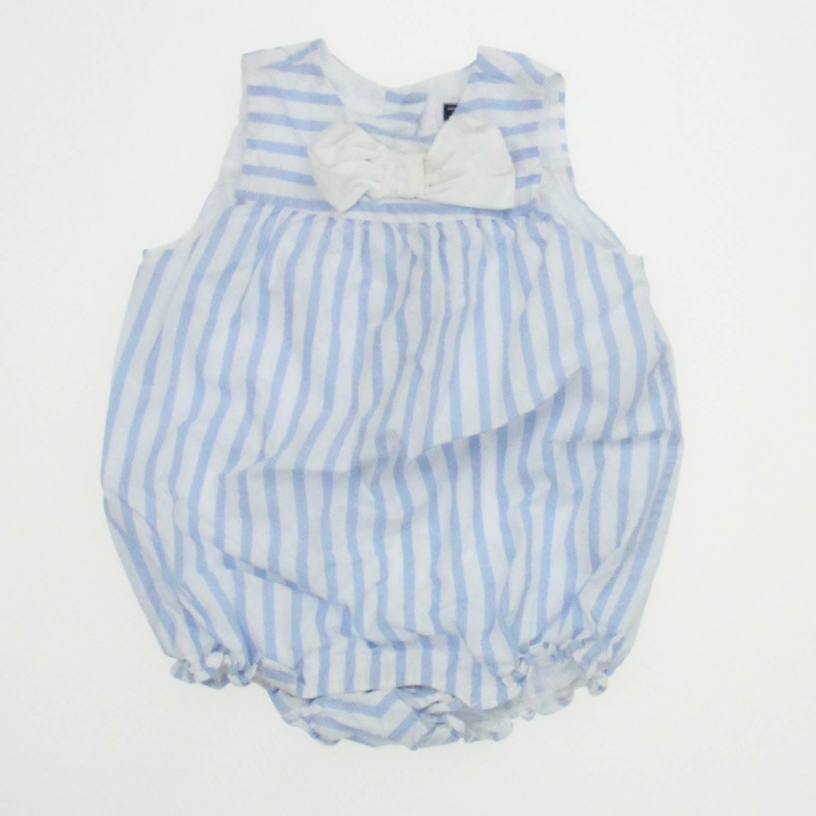 Janie and Jack Girls Blue | White Romper Size: 6-12 Months Blue | White