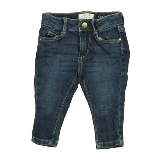 Janie and Jack Girls Blue Jeans Size: 6-12 Months Blue