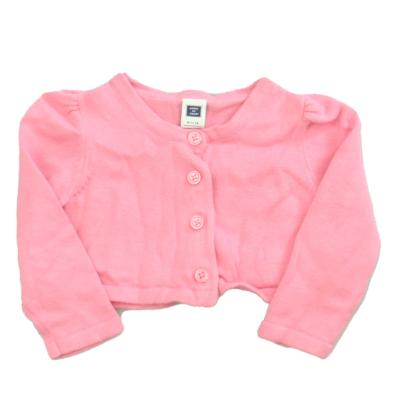 Janie and Jack Girls Pink Cardigan Size: 6-12 Months Pink