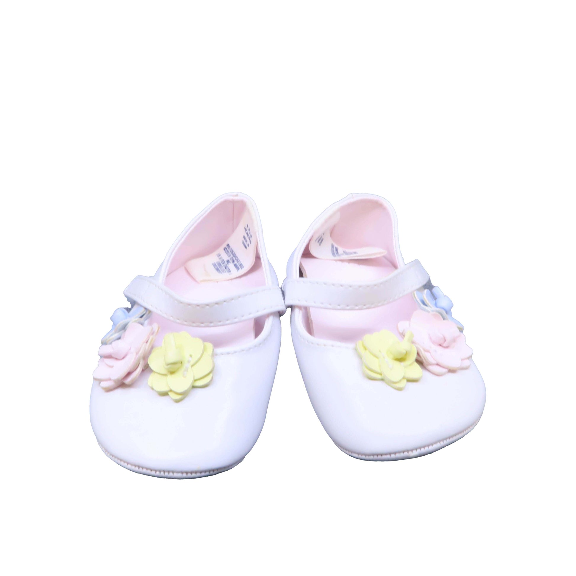 Janie and Jack Girls White Floral Shoes Size: 6-12 Months White Floral