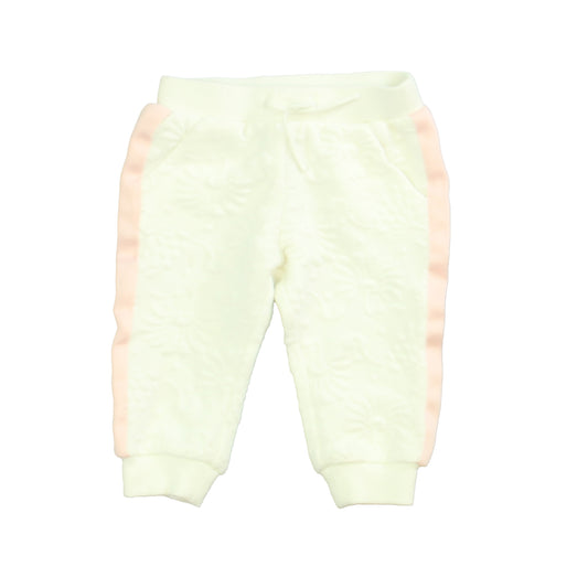 Janie and Jack Girls White | Pink Casual Pants Size: 6-12 Months White | Pink