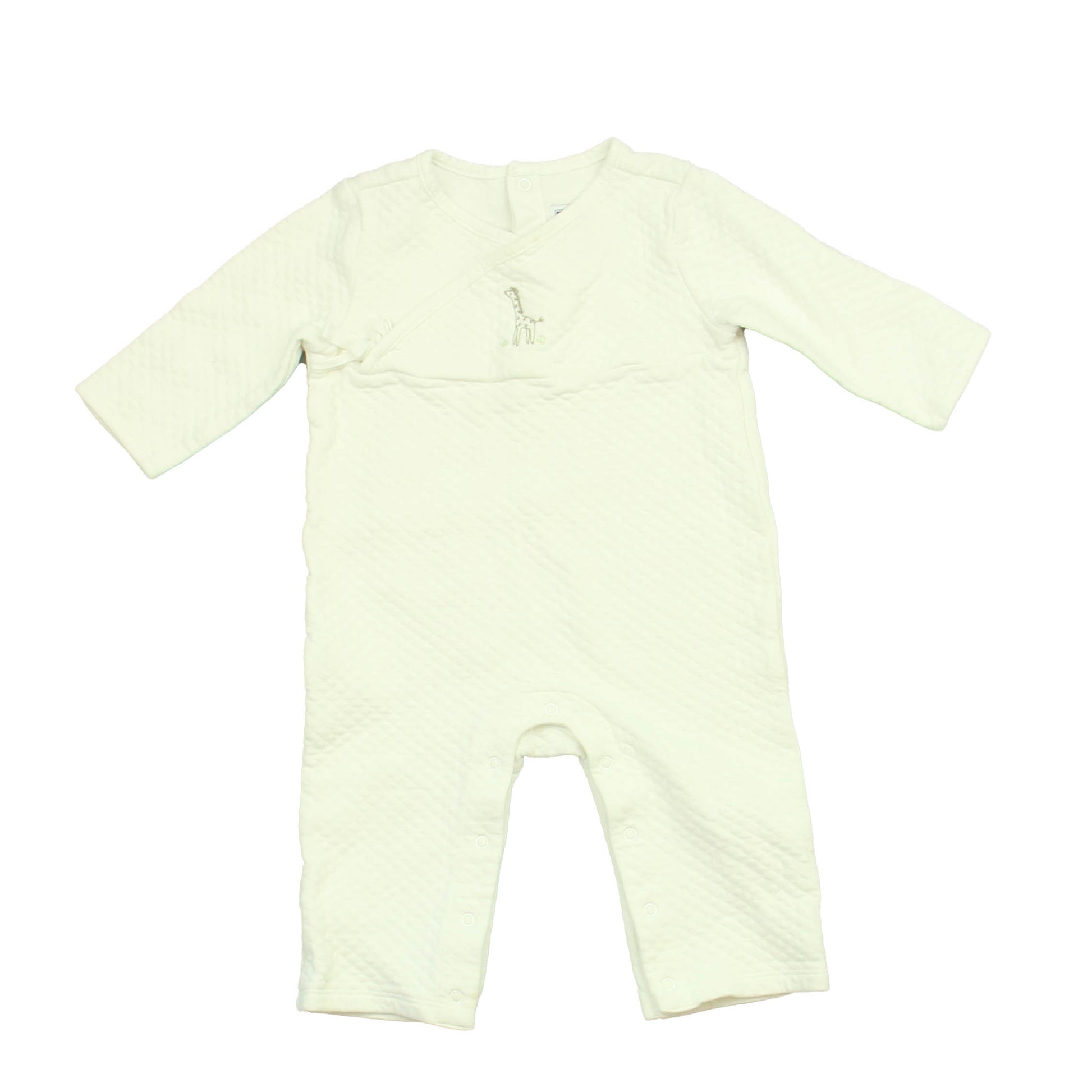 Janie and Jack Unisex White Long Sleeve Outfit Size: 6-12 Months White