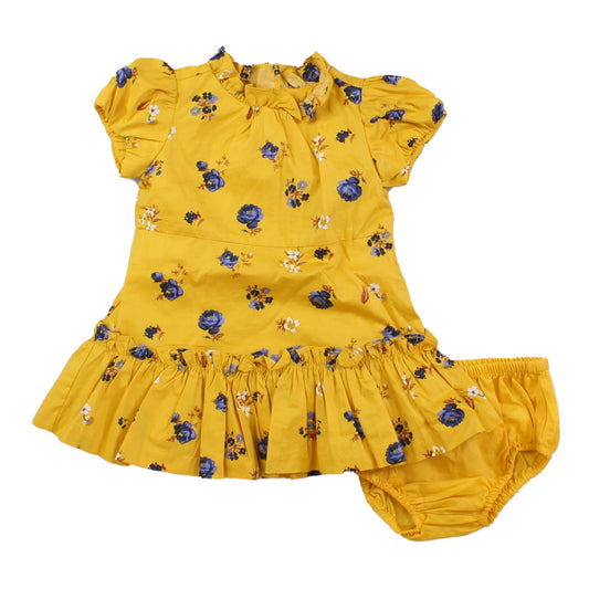 Janie and Jack Girls Yellow Dress Size: 6-12 Months Yellow