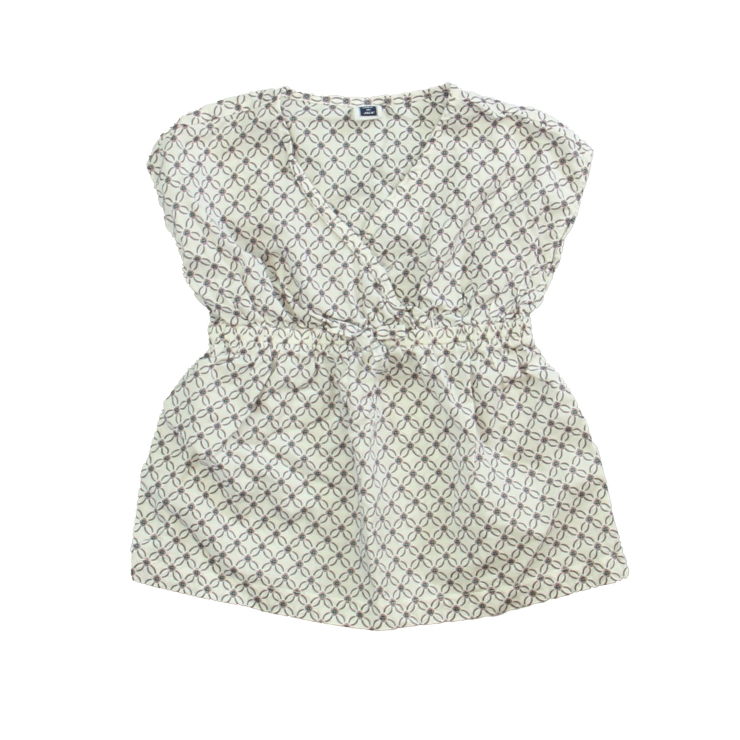 Janie and Jack Girls White | Blue | PInk Blouse Size: 6-12 Moths White | Blue | PInk