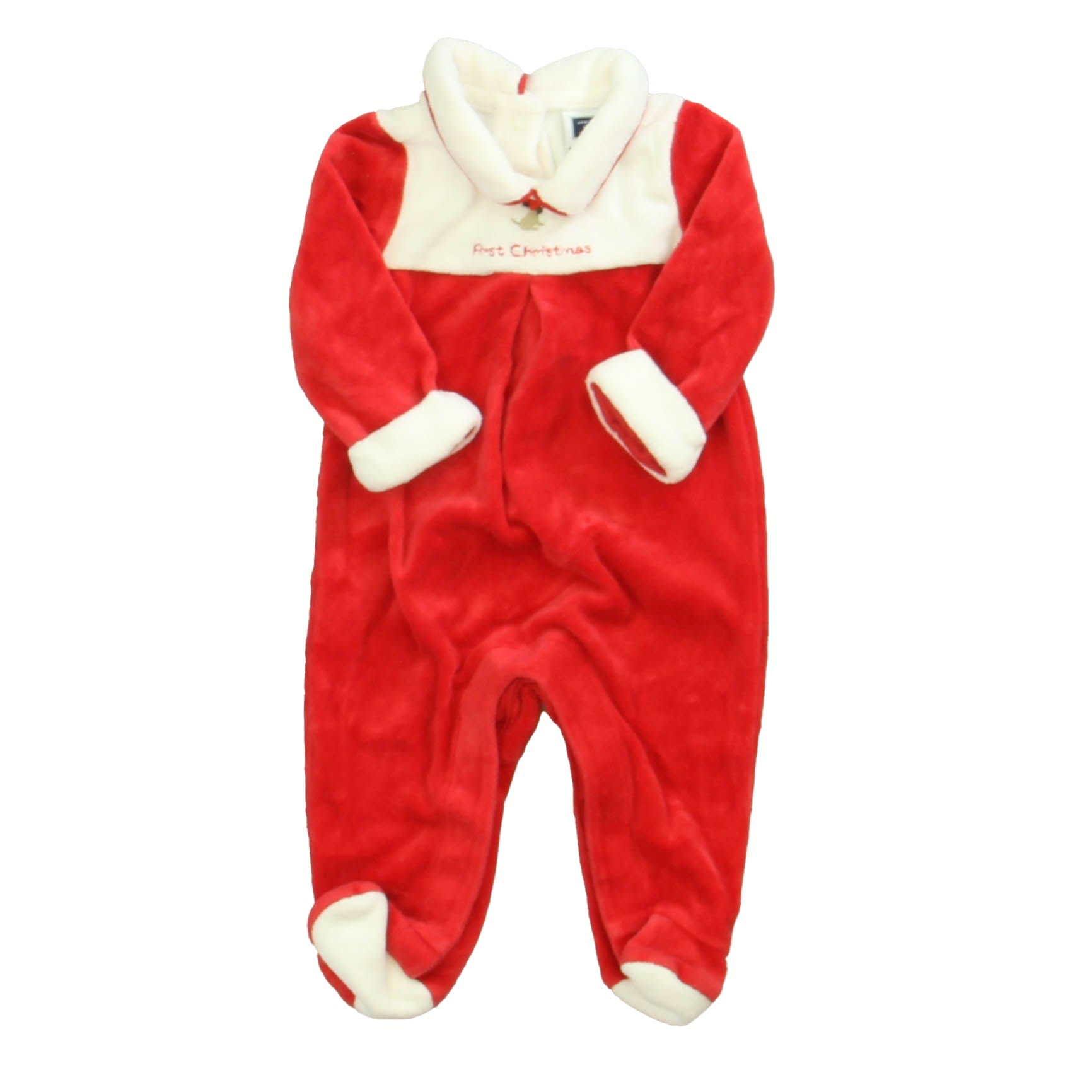 Janie and Jack Unisex White | Red "First Christmas" Long Sleeve Outfit Size: Newborn White | Red "First Christmas"