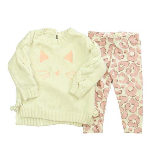 Jessica Simpson Girls White | Pink Apparel Sets Size: 12 Months White | Pink