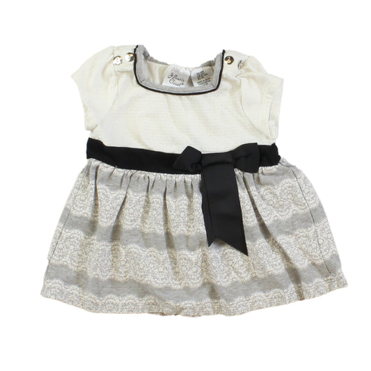 Jillian's Closet Girls Black | White | Grey Dress Size: 12 Months Black | White | Grey