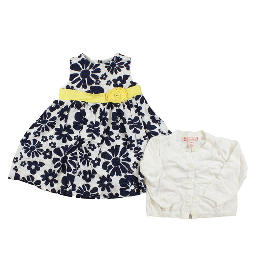 Jillian's Closet | Ruby & Bloom Girls Blue | Yellow | White Apparel Sets Size: 6-12 Months Blue | Yellow | White