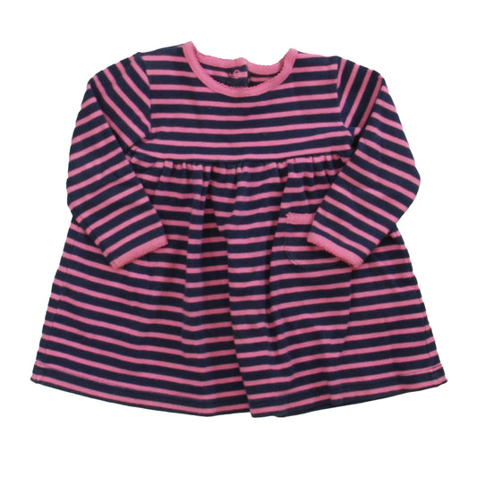 JoJo Maman Bebe Girls Navy | Pink Dress Size: 12 - 18 Months Navy | Pink