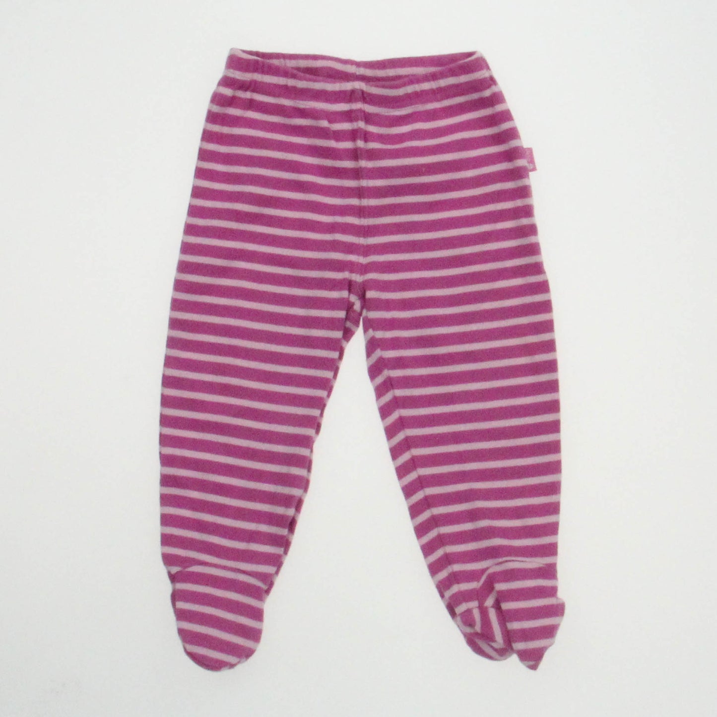 JoJo Maman Bebe Girls Pink Stripe Leggings Size: 6-12 Months Pink Stripe