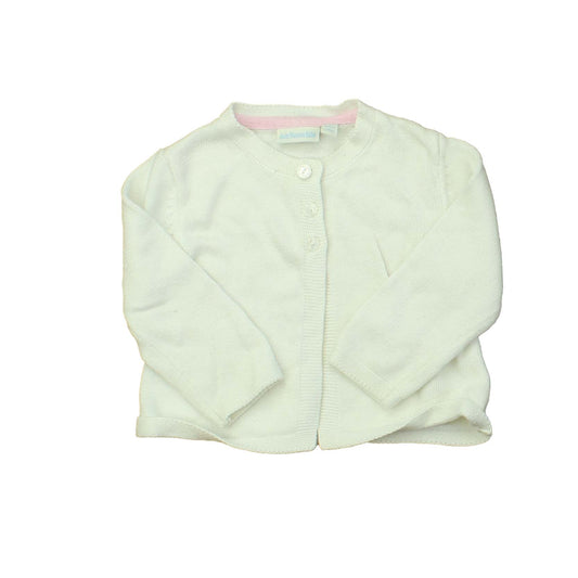 JoJo Maman Bebe Girls White Cardigan Size: 6-12 Months White