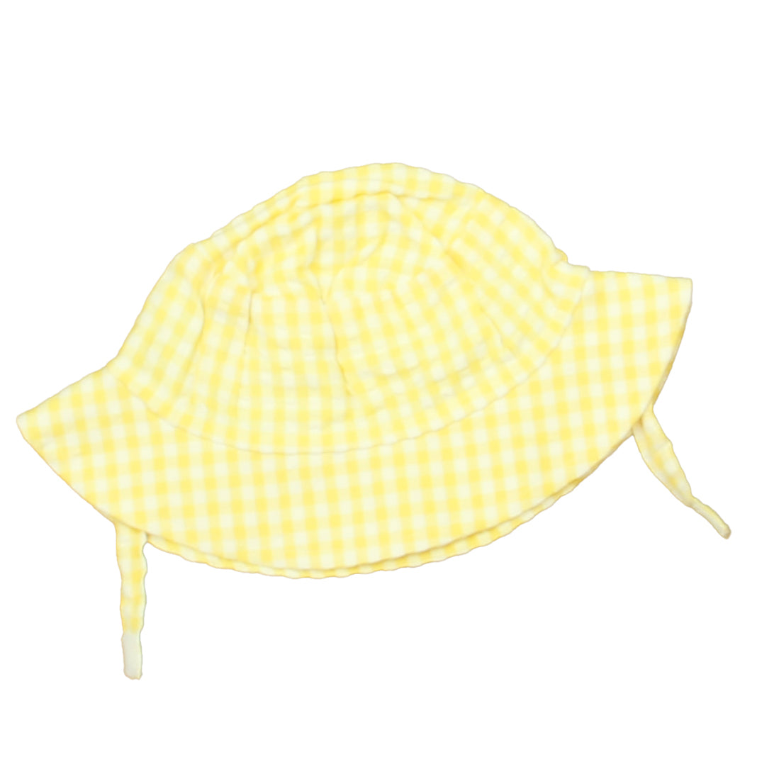 Jojo Maman Bebe Girls Yellow | White Hat Size: 0-6 Months Yellow | White
