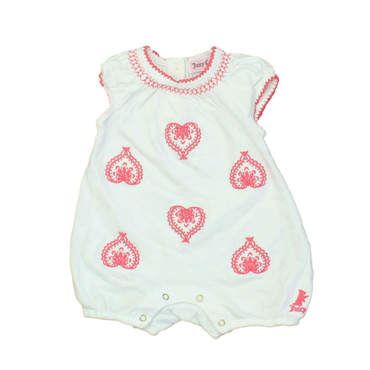 Juicy Couture Girls White | Red Romper Size: 0-3 Months White | Red