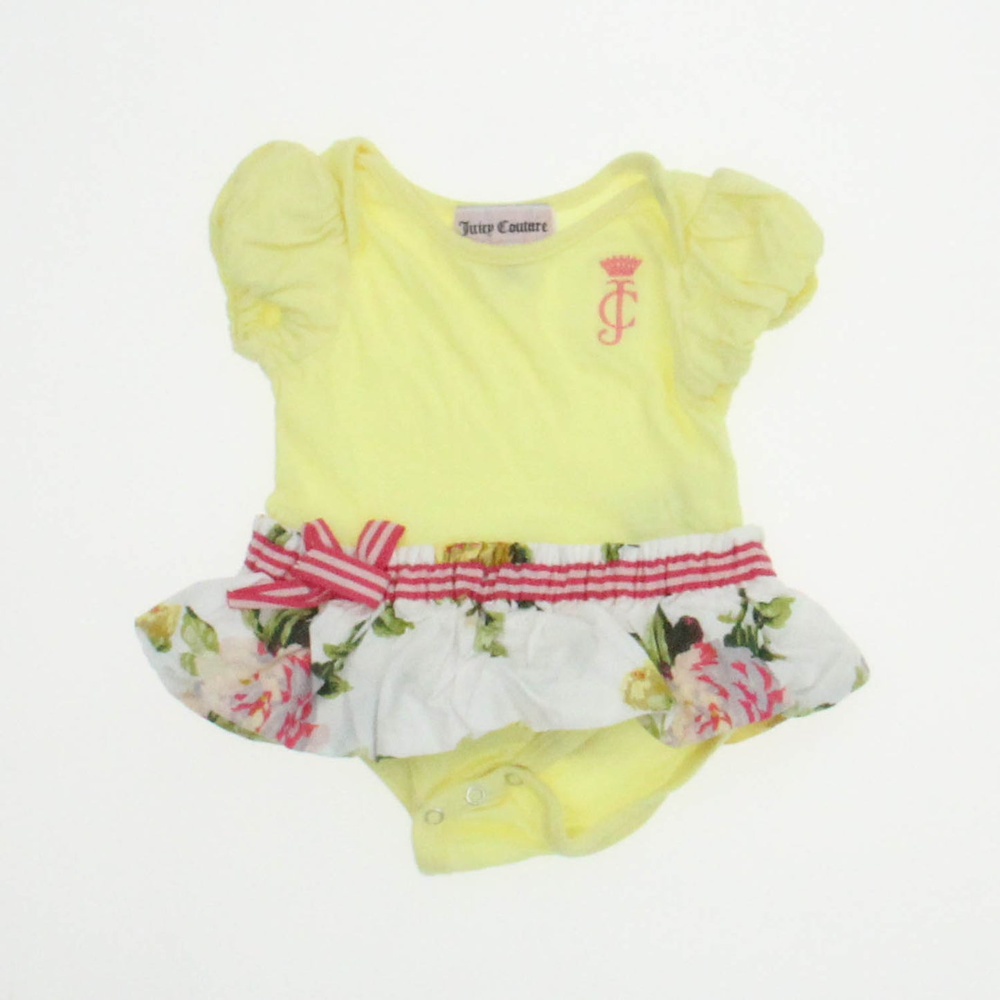 Juicy Couture Girls Yellow Onesie Size: 0-3 Months Yellow
