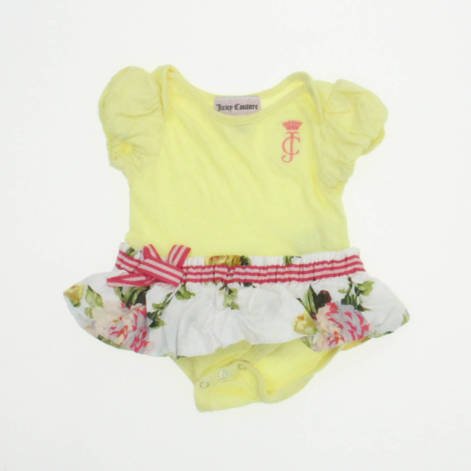Juicy Couture Girls Yellow Onesie Size: 0-3 Months Yellow