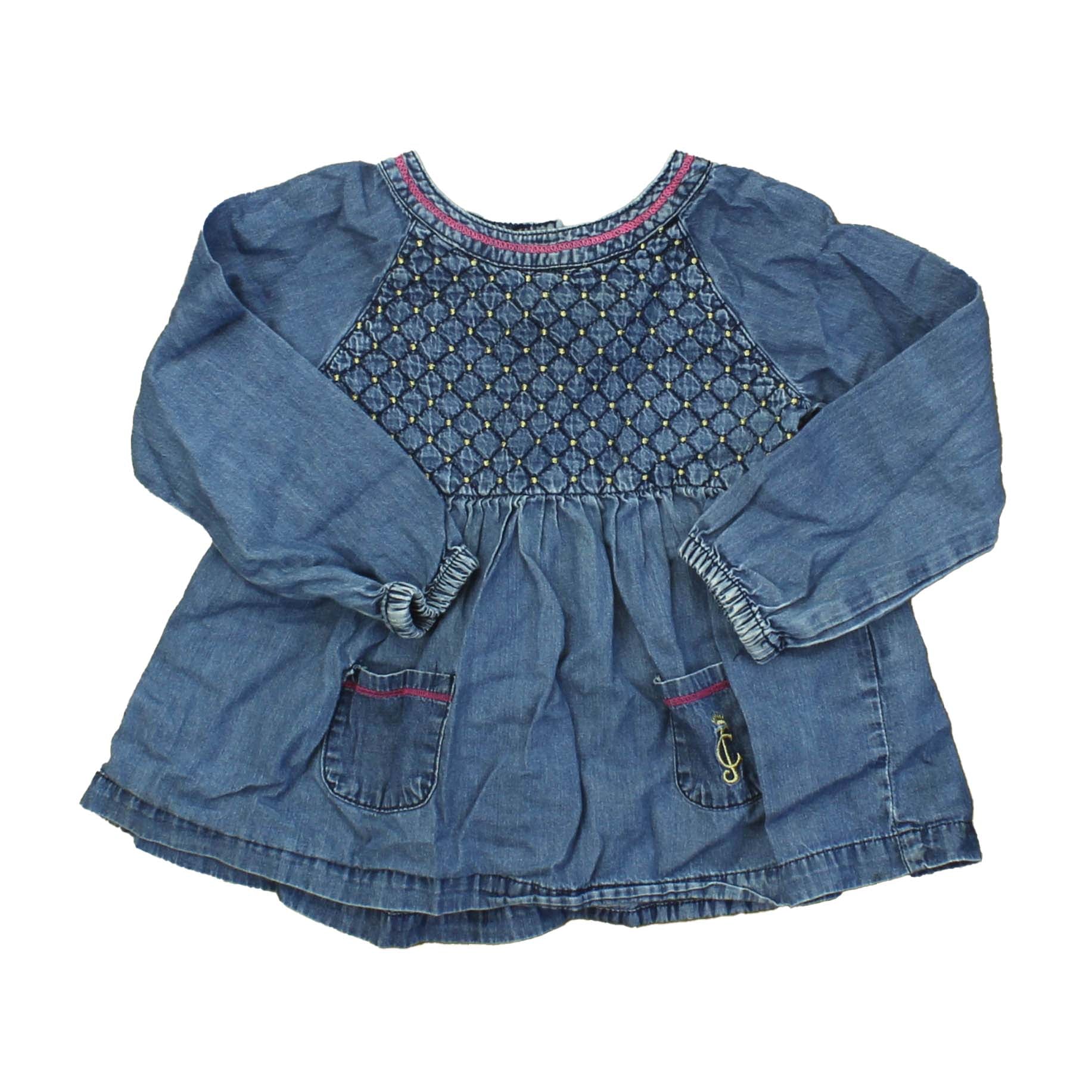 Juicy Couture Girls Blue Blouse Size: 24 Months Blue