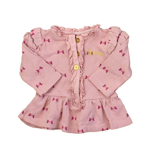Juicy Couture Girls Pink Long Sleeve Shirt Size: 3-6 Months Pink
