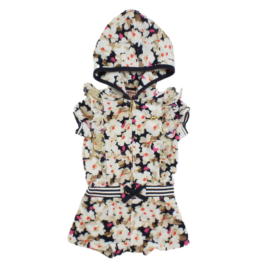 Juicy Couture Girls White | Brown | Pink Romper Size: 3-6 Months White | Brown | Pink